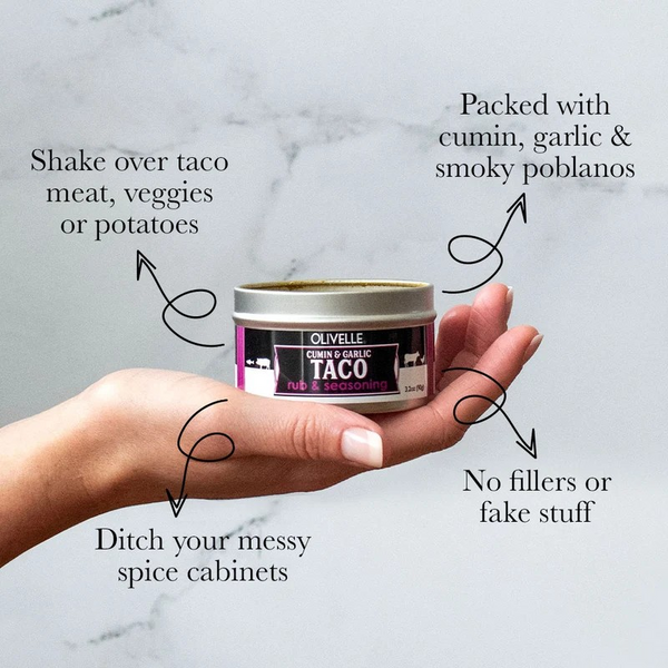 Cumin & Garlic Taco Rub & Seasoning by Olivelle