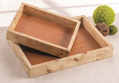 Burl Wood Tray - Choose from Small or Large