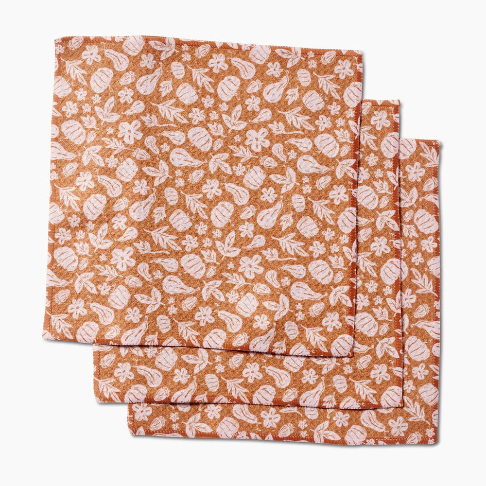 Fall Line of Dishcloths by Geometry Set of 3 - Choose From Several Styles