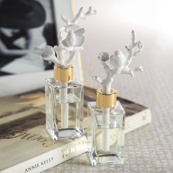 Veranda Porcelain Diffuser - French Gardenia Scent - Choose Your Favorite Nature Inspired Design