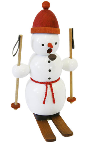 Richard Glaesser incense burner - Snowman with Skis Smoker