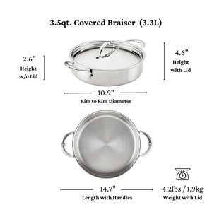 Hestan ProBond Luxe 3.5qtCovered Braiser/Sauteuse
