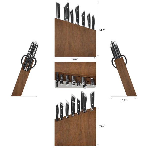 Helena (Blk) 12pc HUA Knife Block Set