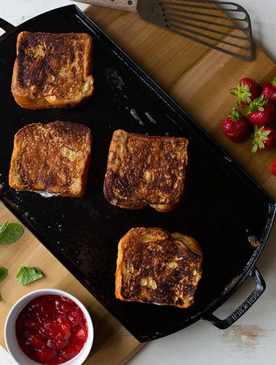 Cast Iron Double Burner Griddle (Blacklock)