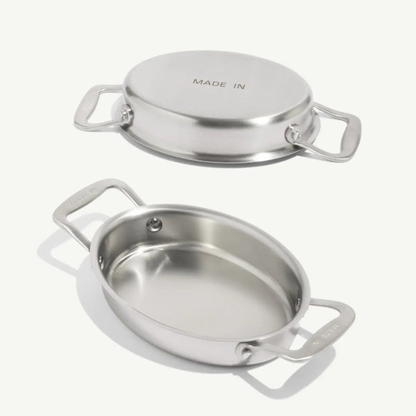 Stainless Gratin Baker (Set of 2) - Oval