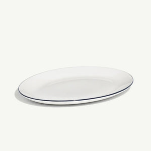 Serving Platter 13" - Blue Rim