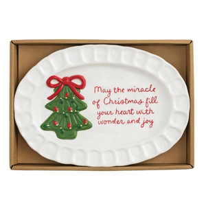 Whimsical Christmas Sentiment Plate - 2 Styles to Choose From