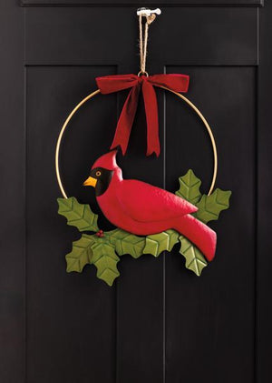 Cardinal Tin Door Hanger