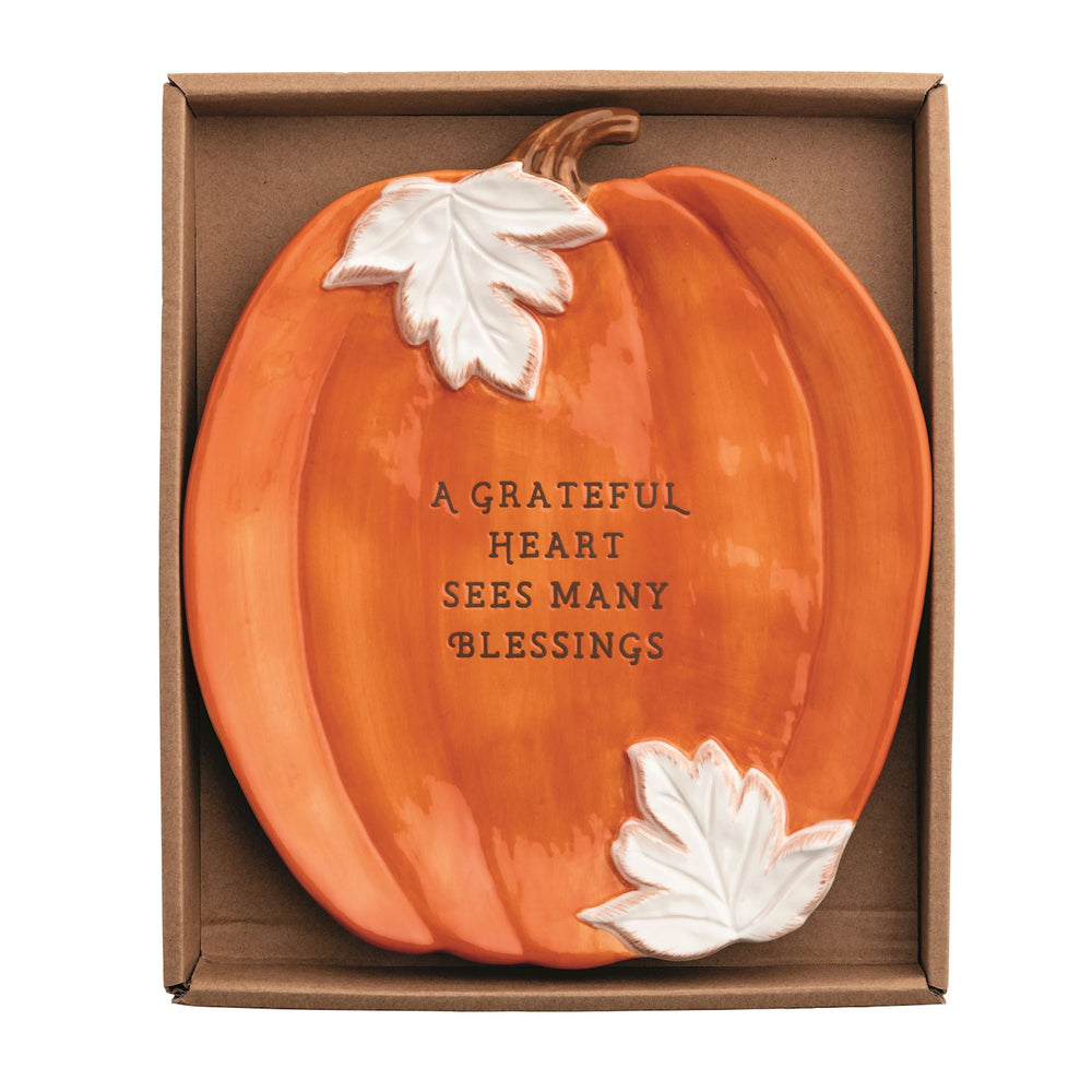 Pumpkin Sentiment Plate - 2 Styles