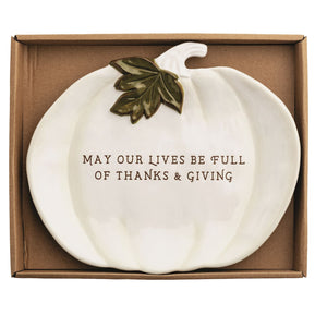 Pumpkin Sentiment Plate - 2 Styles