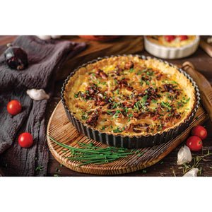 Quiche Pan Round Non-Stick Carbon Steel, Removable Base - Two SIzes