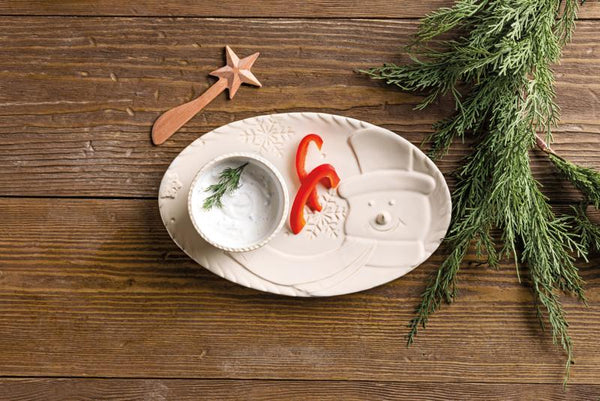 Snowman Tidbit & Tray Set