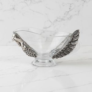 Turkey glass gravy boat