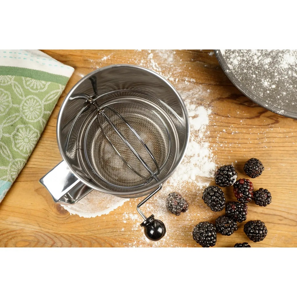 Crank Style Flour Sifter - 3 Cup