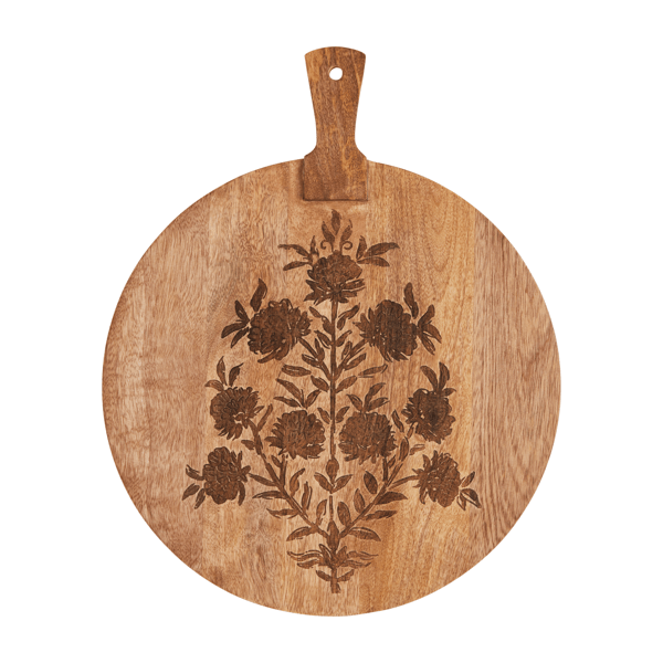 Block Print Engraved Round Board