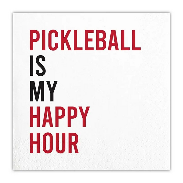 Pickleball Happy Hour Cocktail Napkin