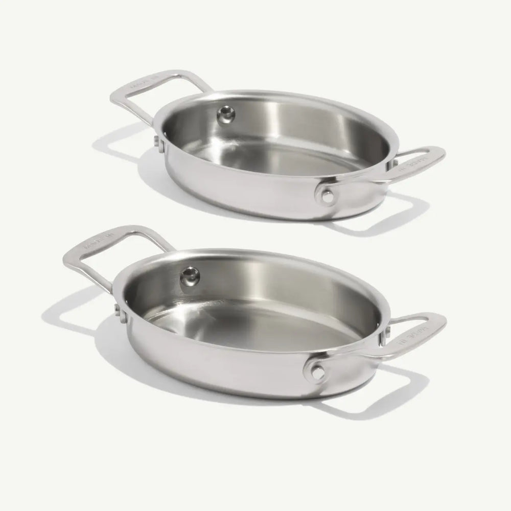 Stainless Gratin Baker (Set of 2) - Oval