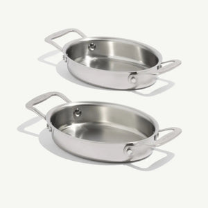 Stainless Gratin Baker (Set of 2) - Oval