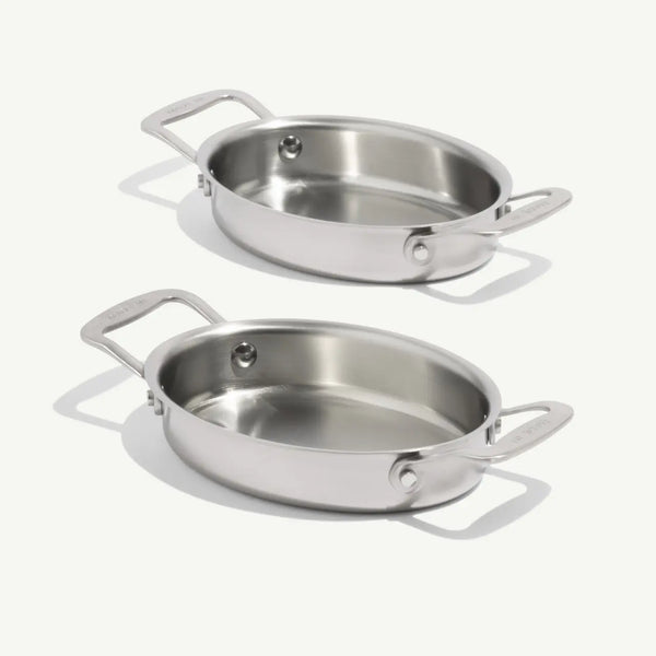 Stainless Gratin Baker (Set of 2) - Oval