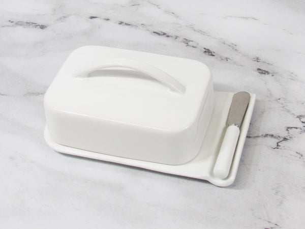 Porcelain Mess-Free Butter Dish w/ Matching Spreader-3 Color Choices