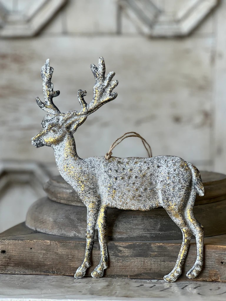 Deer Dusting Ornament | 12.5"