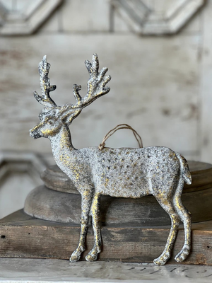 Deer Dusting Ornament | 12.5"