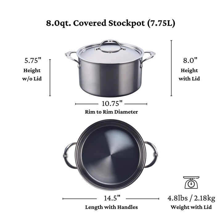 Hestan NanoBond 8.0qt Covered Stockpot