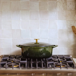 Enameled Cast Iron 7 Qt. Oval Dutch Oven- Made In - Choose from 3 Colors