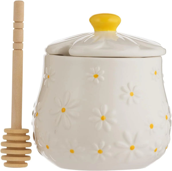 Daisy Honey Pot & Drizzler by Price & Kensington