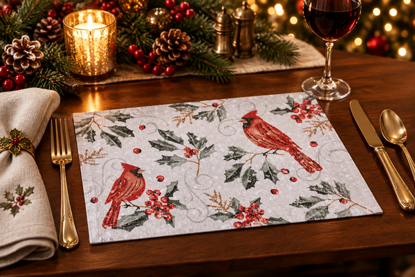 Merry Cardinals Placemat