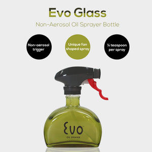 Evo Glass Oil Sprayer Bottle, Green, 6oz