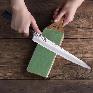 2-Sided Leather Paddle Strop by Cangshan