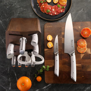 Helena (Wht) 8pc Knife Block Set