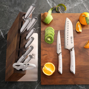 Helena (Wht) 12pc HUA Knife Block Set