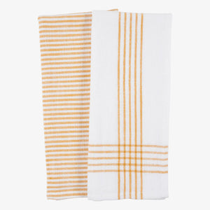 KAF Home Monaco Slubbed Kitchen Tea Towels (Set of 2) - 18" X 28" - Three Different Colors to Choose from