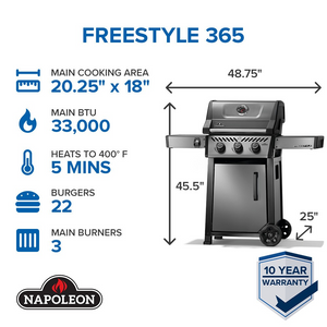 Freestyle 365 Grill - Choose Propane or Natural Gas