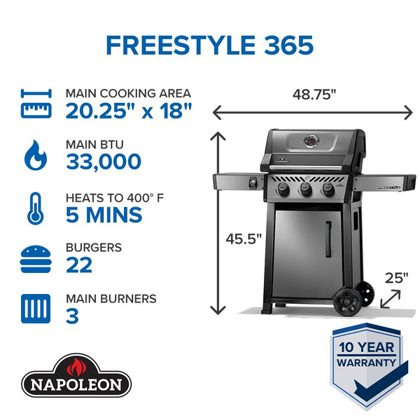 Freestyle 365 Grill - Choose Propane or Natural Gas