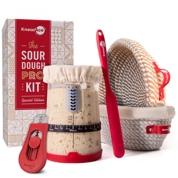 KneadAce Pro Sourdough Kit: 34oz Jar-Baskets-Bread Lame