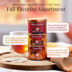 The Republic of Tea Fall Harvest Tea Sampler Tin