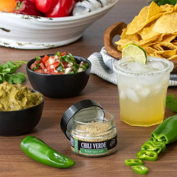 Chili Verde Flake Sea Salt by Olivelle