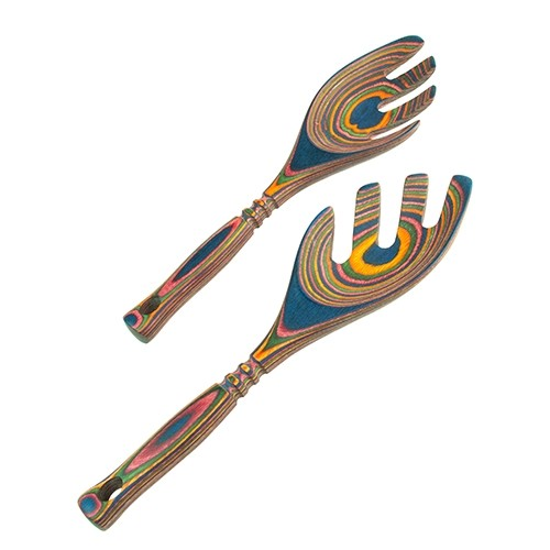 Pakka 9" Salad Leaf - Choose from rainbow, Natural or Peacock