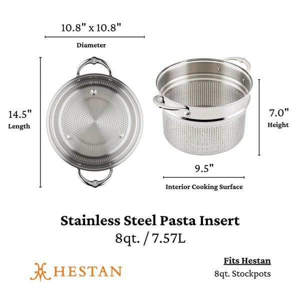 Hestan Provision Stainless Steel Pasta Insert (fits 8qt stockpot)
