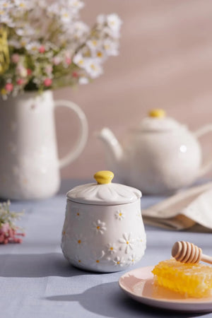 Daisy Honey Pot & Drizzler by Price & Kensington