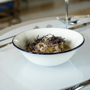 Side Bowls 6" - Blue Rim (Set of 4)