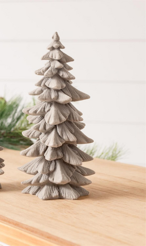 Gray Flocked Christmas Trees- Choose from 2 Sizes