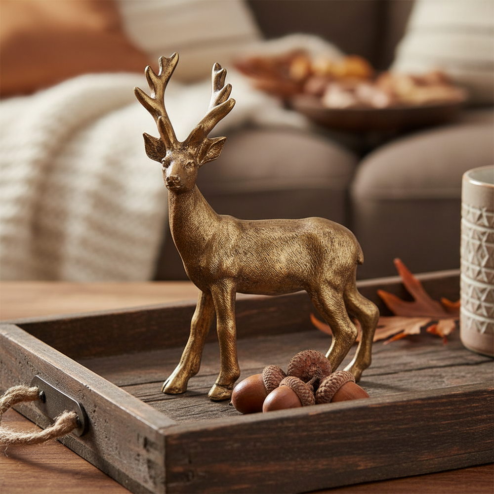 Gilded Stag Figurine