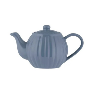 Price & Kensington Luxe 6 Cup Teapot with Ribbing - Choose White or Bluebell
