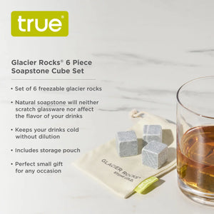 Glacier Rocks Soapstone Whiskey Chilling Cubes Set of 6