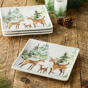 Winter Cabin Dinnerware Collection - Dinner Plates & Serving Pieces