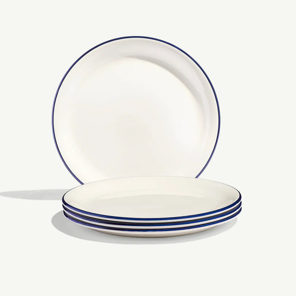 Appetizer Plate - 8" Navy Rim (Set of 4)